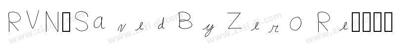 RVN-Saved By Zero Re字体转换